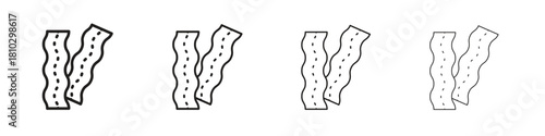 Bacon icons collection web design, minimal line style