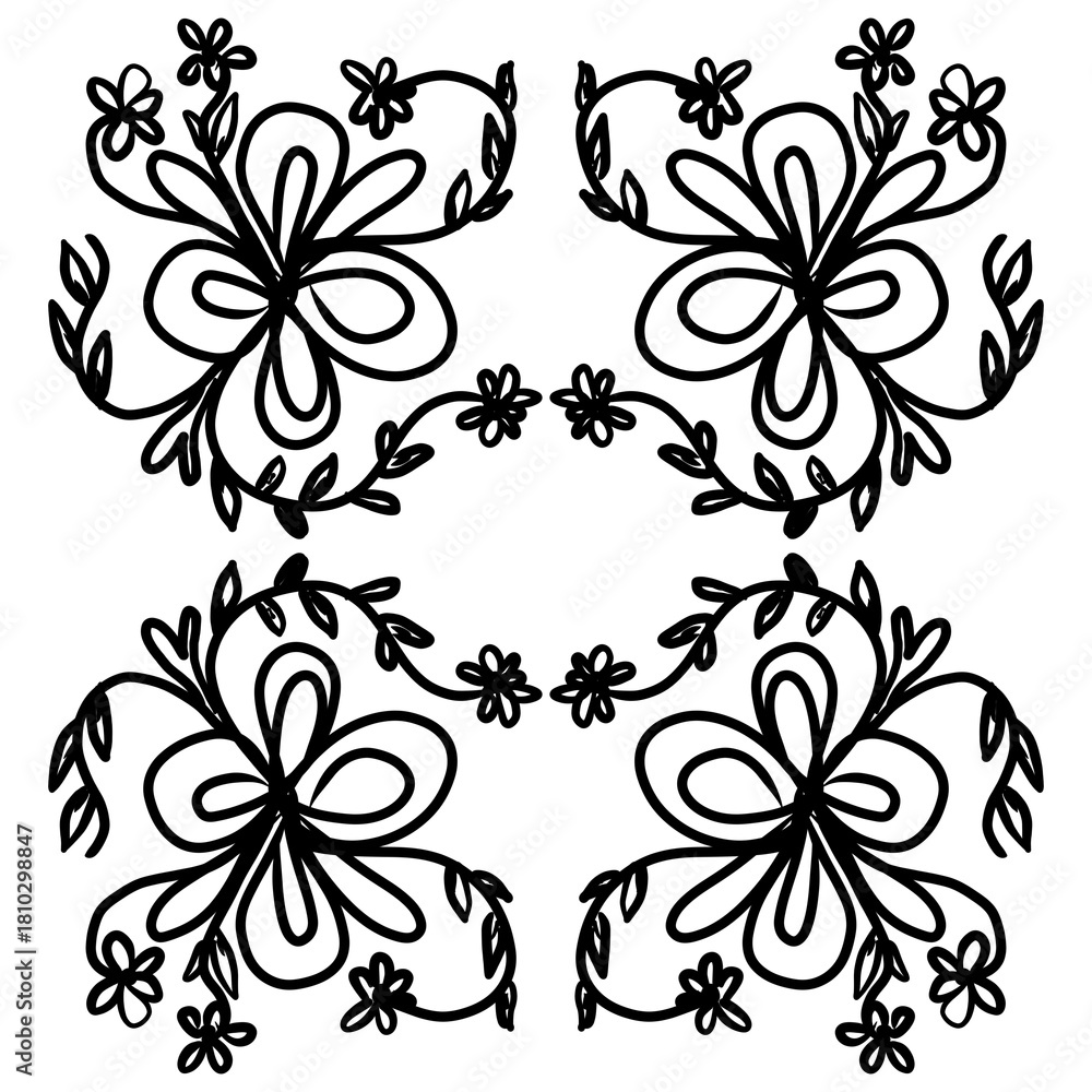 Fototapeta premium Abstract color background and copy space for text with flower