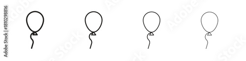 Balloon icons collection web design, minimal line style