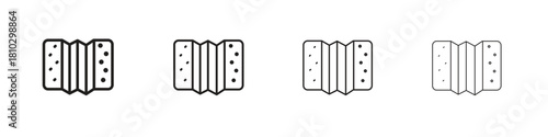 Bandoneon instruments. collection. Silhouette flat icon design element.. vector glyph flat icons