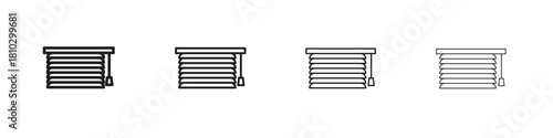 Blinds icons collection web design, minimal line style