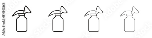 Breast pump icons collection web design, minimal line style