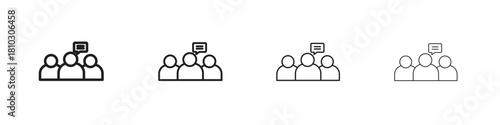 Expert opinion icons collection web design, minimal line style