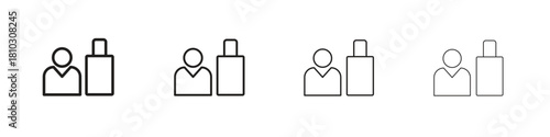 Guest icons collection web design, minimal line style