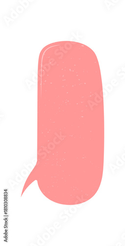 Hand drawn grunge talk bubble sticker with unique fluid rectangle shape. This speech message combines textured comment form and playful fluid effect, perfect for creative sticker and message use.