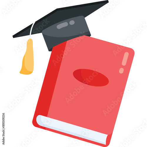 red book with graduation cap clip art preview