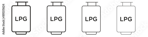 LPG icons collection web design, minimal line style