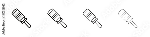 Microplane grater icons collection web design, minimal line style