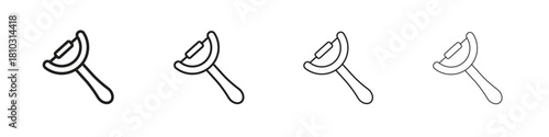 Potato peeler icons collection web design, minimal line style