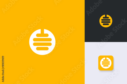 hive logo design illustration vector template