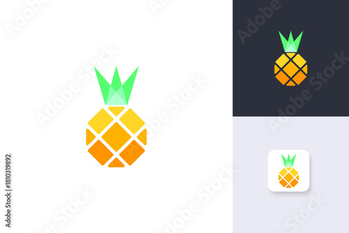 pineapple logo design illustration vector template