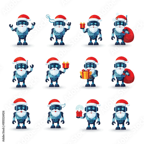 Festive Robot Santas: A Collection of Christmas-Themed Androids.
