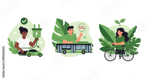 Vector illustrations showcasing diverse hands performing essential hygiene and care routines washing with soap, applying lotion, using sanitizer, and cleaning with wet wipes