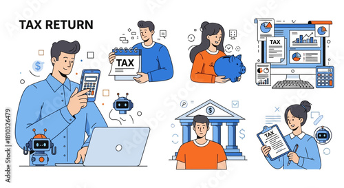 Vector illustrations showcasing diverse hands performing essential hygiene and care routines washing with soap, applying lotion, using sanitizer, and cleaning with wet wipes