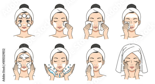 Step-by-step guide to facial cleansing routine for healthy skin a visual tutorial