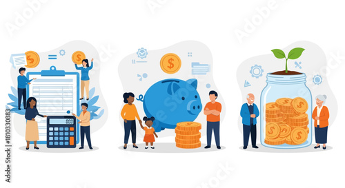 Financial Planning and Savings Investing for a Secure Future with Diverse People and Concepts