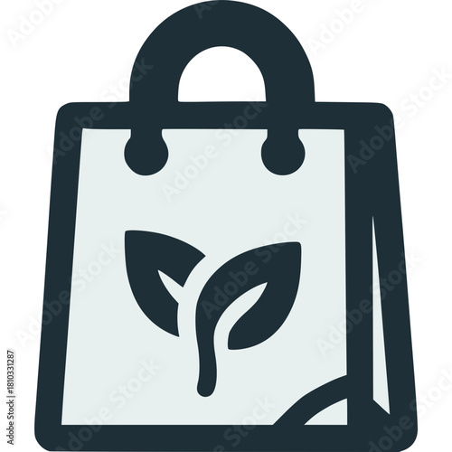 Grocery Bag Icon Vector