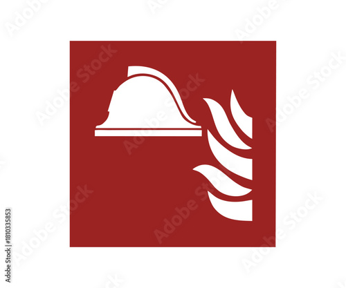 ISO 7010 F004 Collection of firefighting equipment sign. Fire fighting equipment signal pictogram vector design and illustration.

