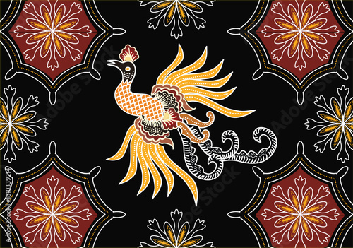 A variety of Indonesian batik that is very famous for its fauna motifs