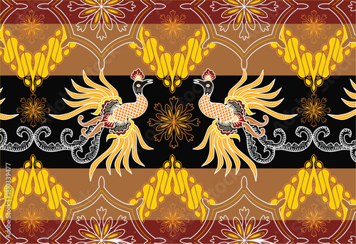 A variety of Indonesian batik that is very famous for its fauna motifs