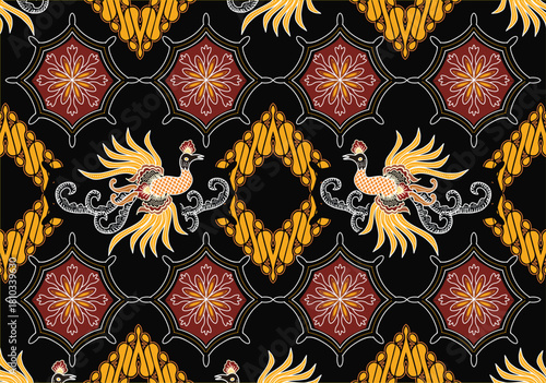 A variety of Indonesian batik that is very famous for its fauna motifs