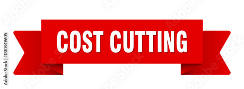 cost cutting ribbon isolated on transparent background. cost cutting ribbon