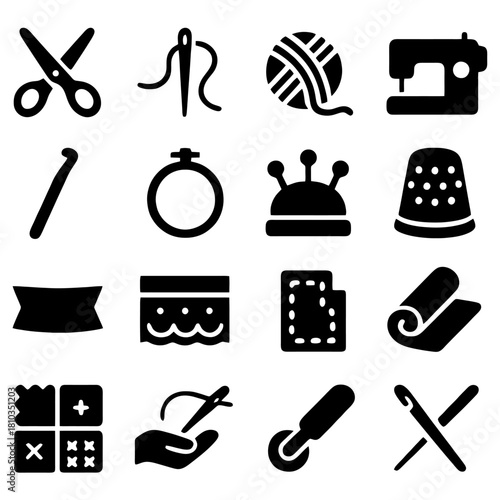 Crafting Essentials: A collection of various tools symbolizing the art of sewing, weaving, and needlework, inviting you to explore the creative world of textiles.