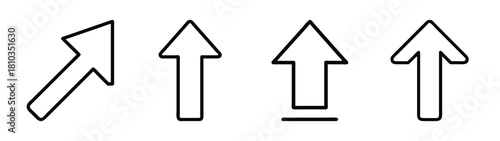 Collection of arrow vector design elements up down left right direction navigation pointer graphic set