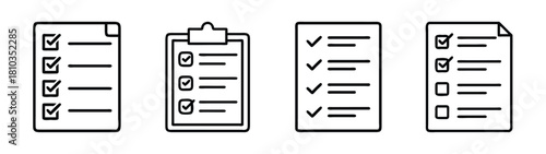 Checklist task management to do list planning project management productivity work flow vector icon