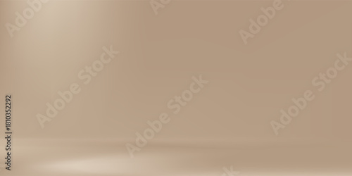Background Beige Wall Studio Room and White Light,Shadow on Podium Stage for Product,Autumn Brown Backdrop.
