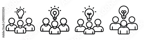 Brainstorming session idea generation collaborative team innovation creative solution concept meeting