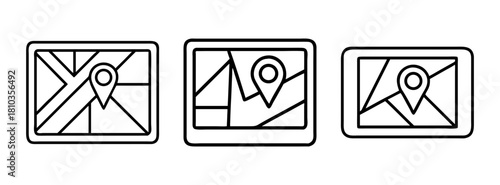 Find your way gps navigation map location pin icon vector illustration travel destination guide app