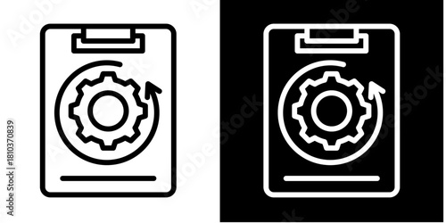 Recovery Plan  Icon Set White Style Collection