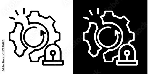 Alert Bell  Icon Set White Style Collection