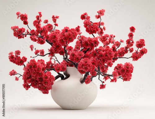 Vibrant blossoms in a simple vase.