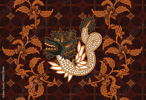 A variety of Indonesian batik that is very famous for its fauna motifs