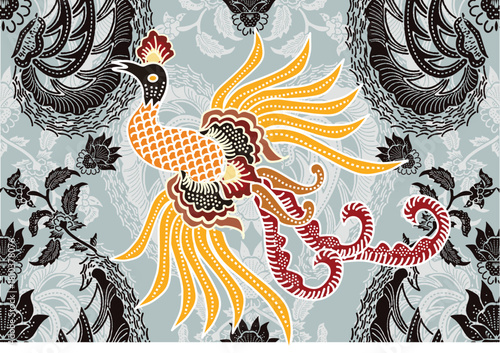 A variety of Indonesian batik that is very famous for its fauna motifs