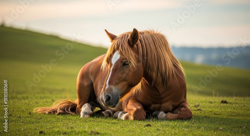 Falabella miniature horse with a small, elegant body and gentle posture standing on grassy terrain. Known as one of the smallest horse breeds, admired for its calm and friendly nature.