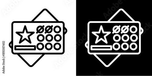 Reward  Icon Set White Style Collection