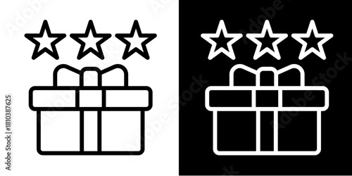 Box  Icon Set White Style Collection