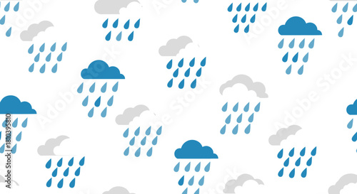 Abstract weather forecast pattern depicting clouds and rain, creating a meteorological concept