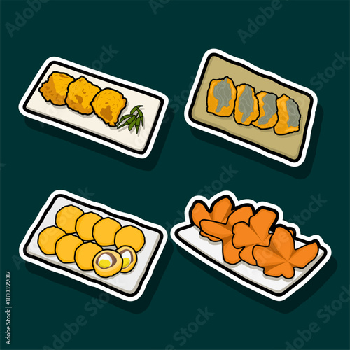 Assortment of Fried Food Dishes