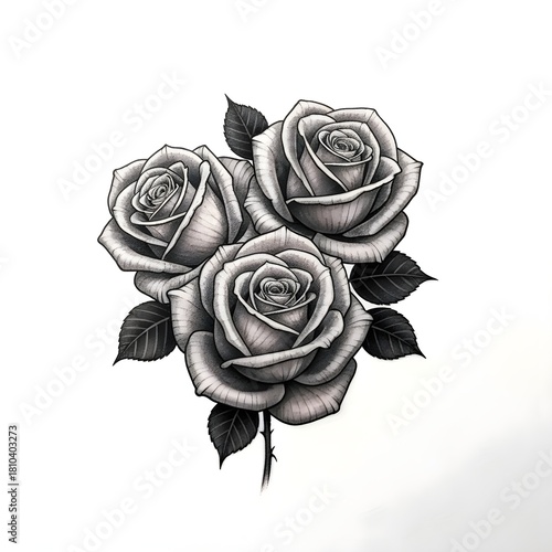 Black & Grey Tattoo Design 