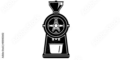 Burr Coffee Grinder Simple Flat Vector Icon