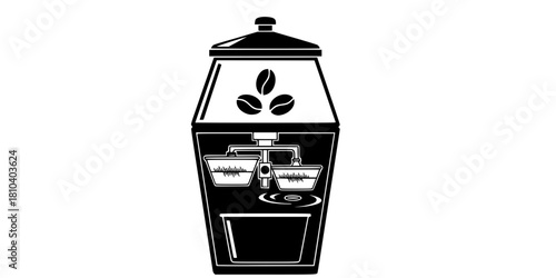 Burr Coffee Grinder Simple Flat Vector Icon