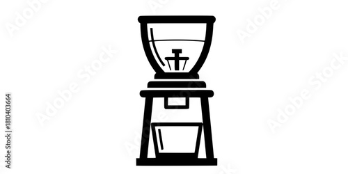 Burr Coffee Grinder Simple Flat Vector Icon