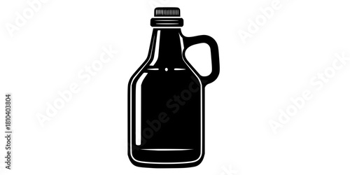 Beer Growler Jug Simple Flat Vector Illustration Brewery