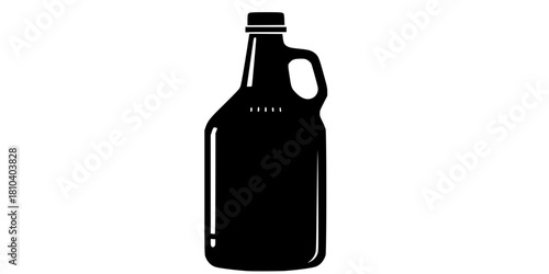 Beer Growler Jug Simple Flat Vector Illustration Brewery