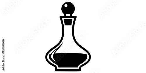 Decanter Stopper Simple Flat Vector Icon Elegant