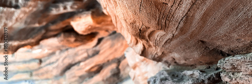 Close-up of natural sandstone rock texture in a desert area